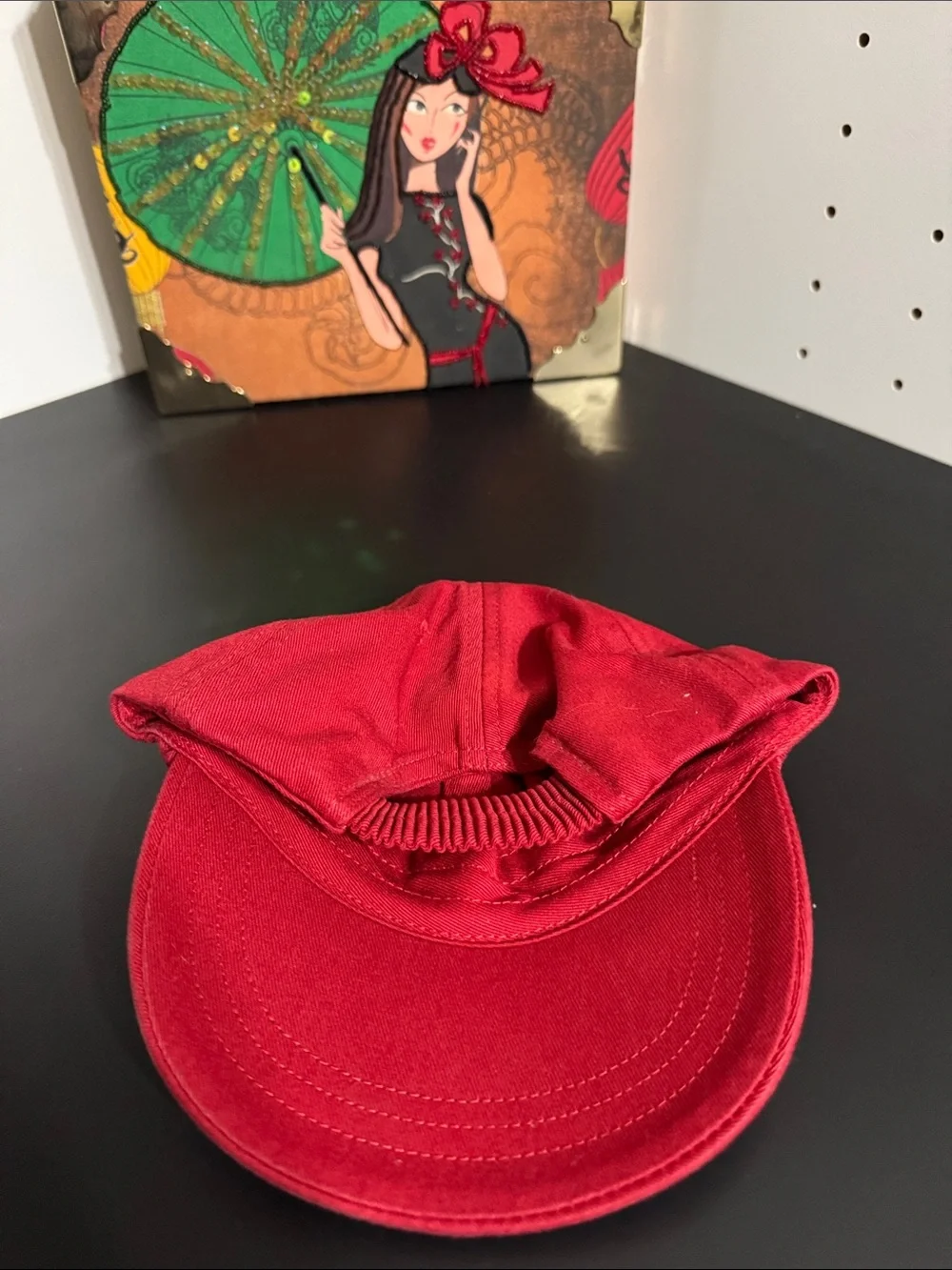Ralph Lauren Red Baseball Cap with Navy Pony INFANT SIZE